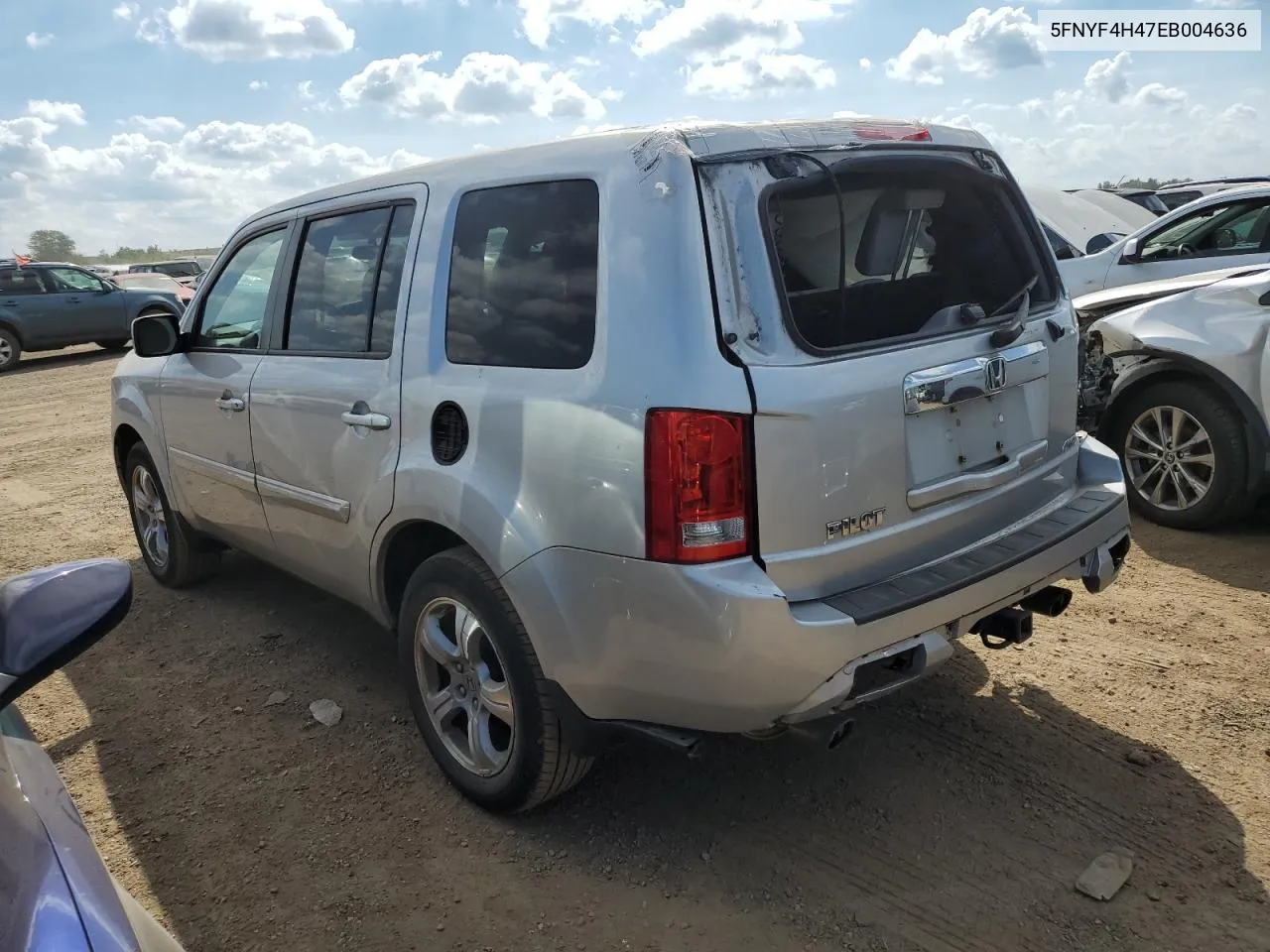 2014 Honda Pilot Ex VIN: 5FNYF4H47EB004636 Lot: 70057424