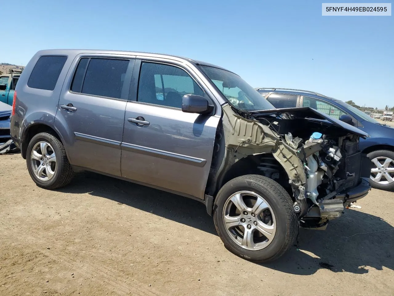 2014 Honda Pilot Ex VIN: 5FNYF4H49EB024595 Lot: 70085704