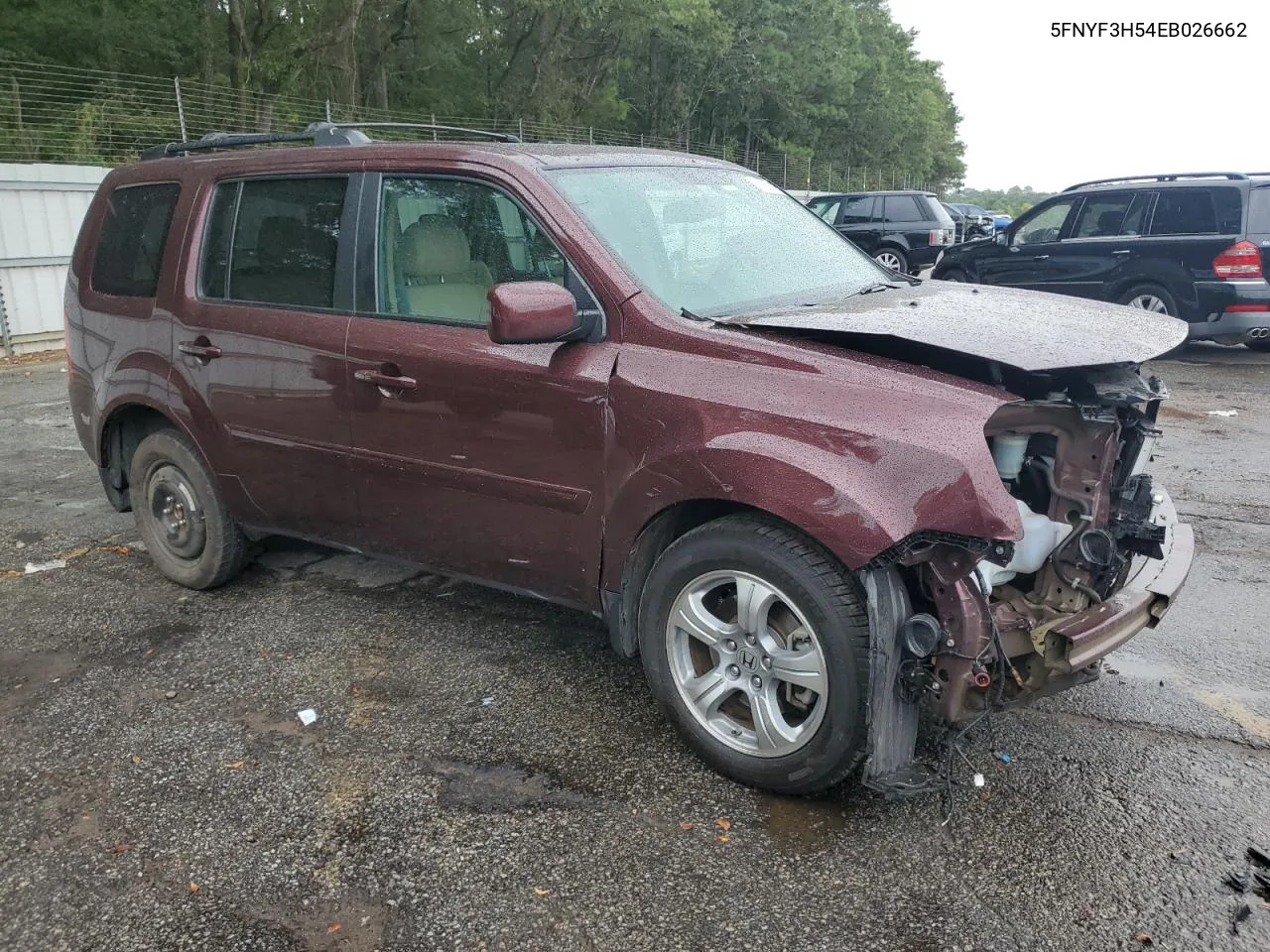 5FNYF3H54EB026662 2014 Honda Pilot Exl