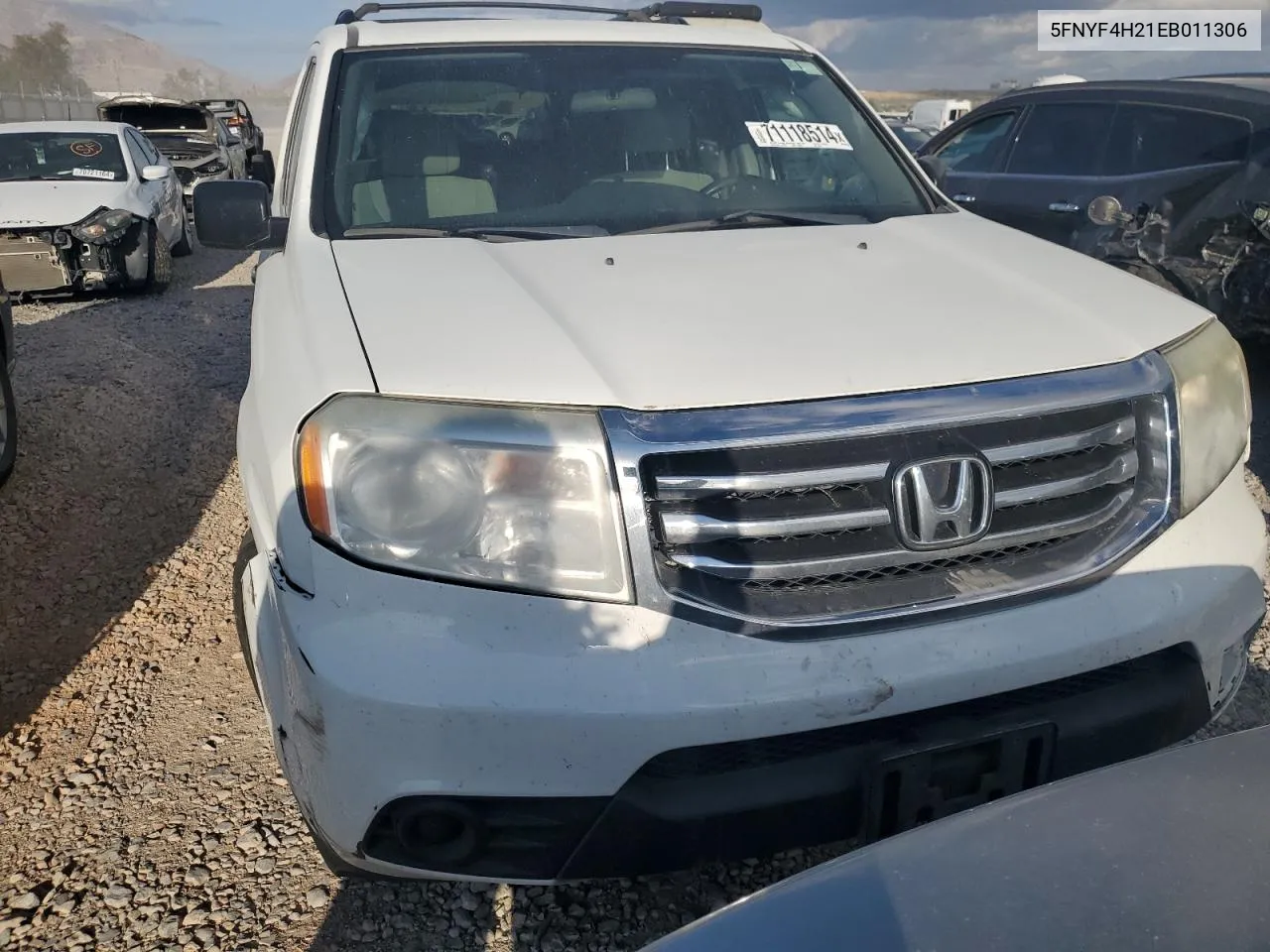 2014 Honda Pilot Lx VIN: 5FNYF4H21EB011306 Lot: 71118514