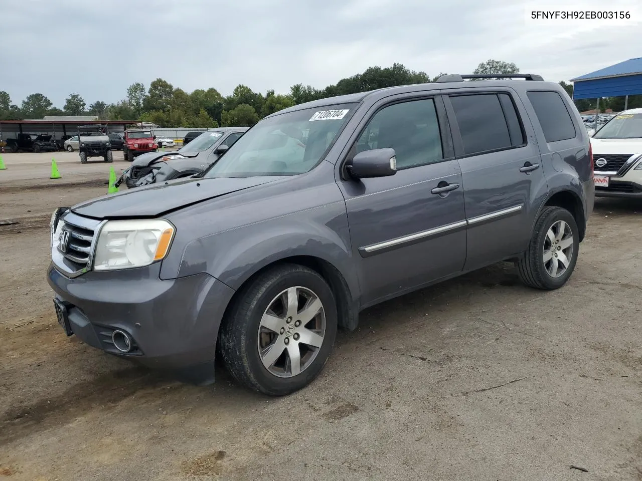 2014 Honda Pilot Touring VIN: 5FNYF3H92EB003156 Lot: 71206704