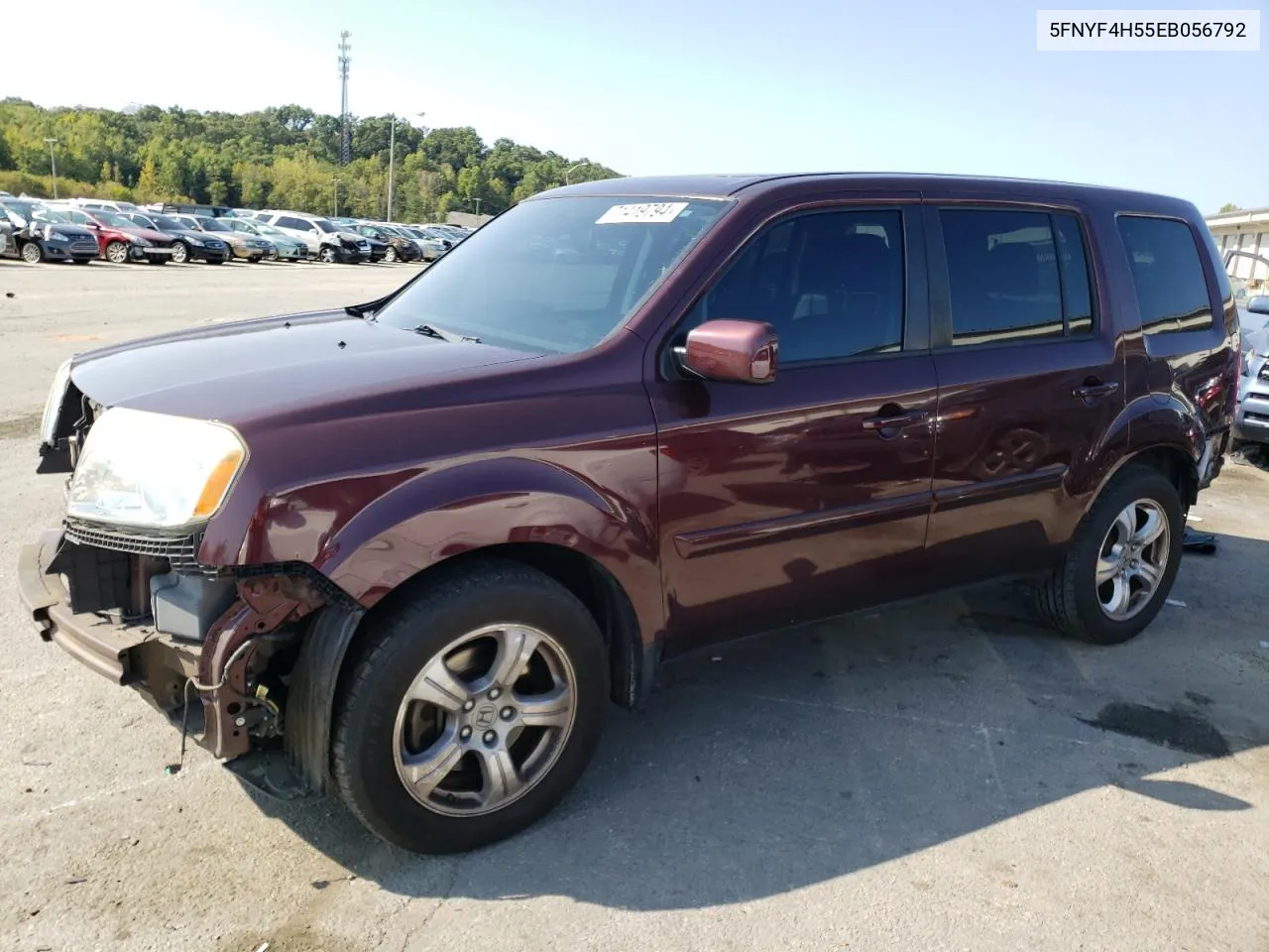 2014 Honda Pilot Exl VIN: 5FNYF4H55EB056792 Lot: 71419794