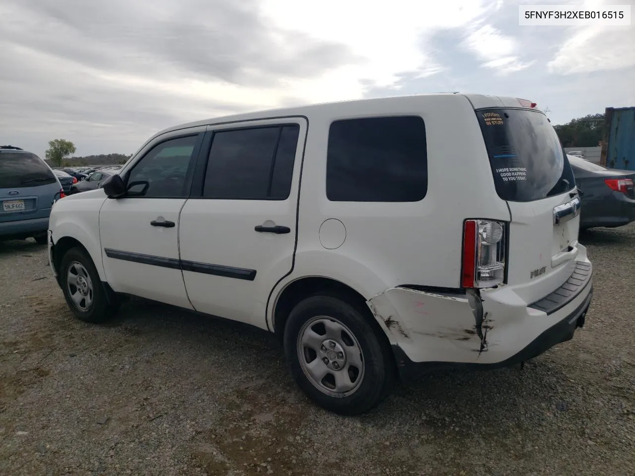 2014 Honda Pilot Lx VIN: 5FNYF3H2XEB016515 Lot: 71767824