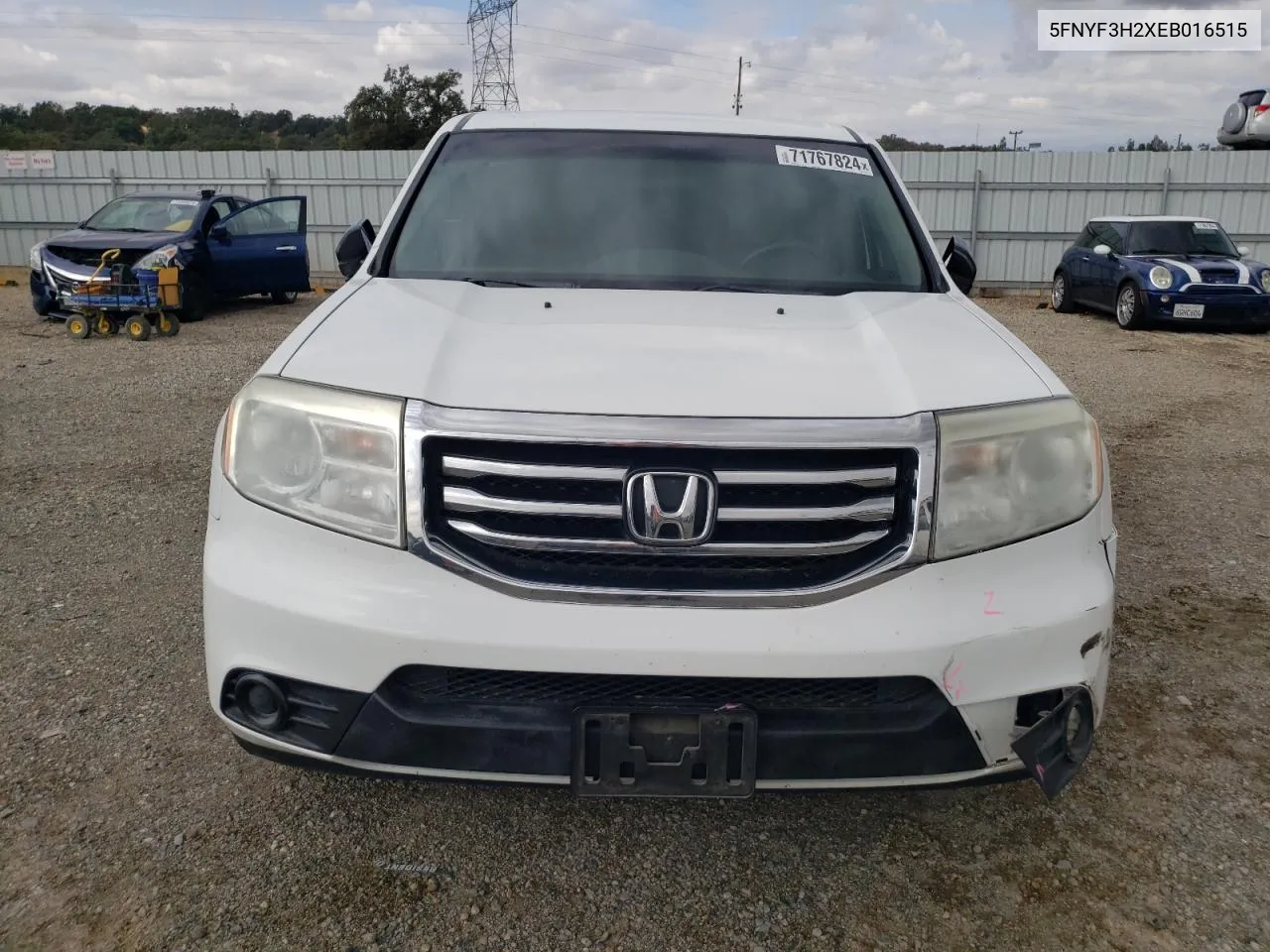 5FNYF3H2XEB016515 2014 Honda Pilot Lx