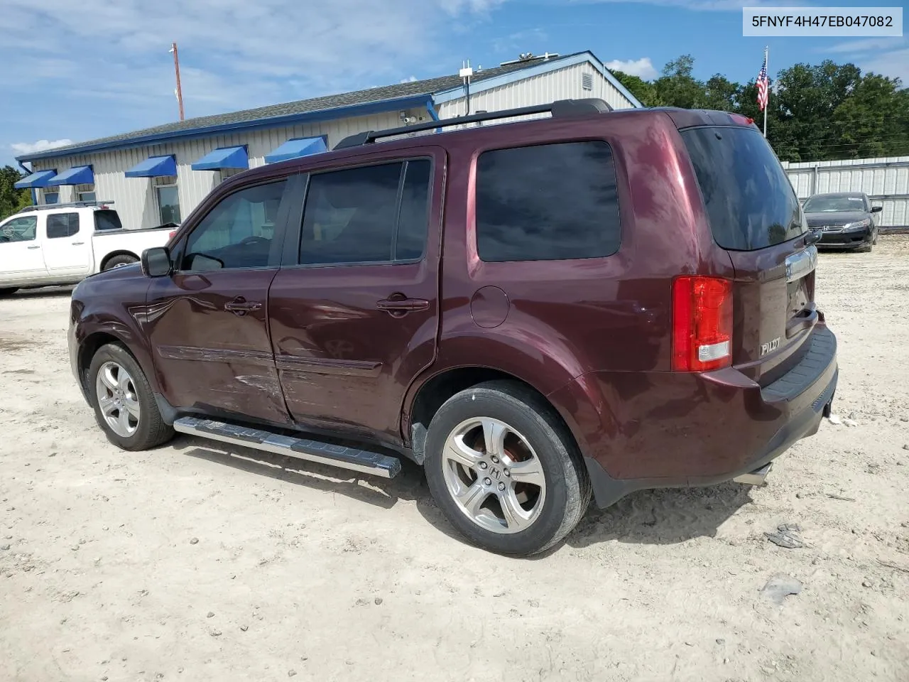 2014 Honda Pilot Ex VIN: 5FNYF4H47EB047082 Lot: 72247854