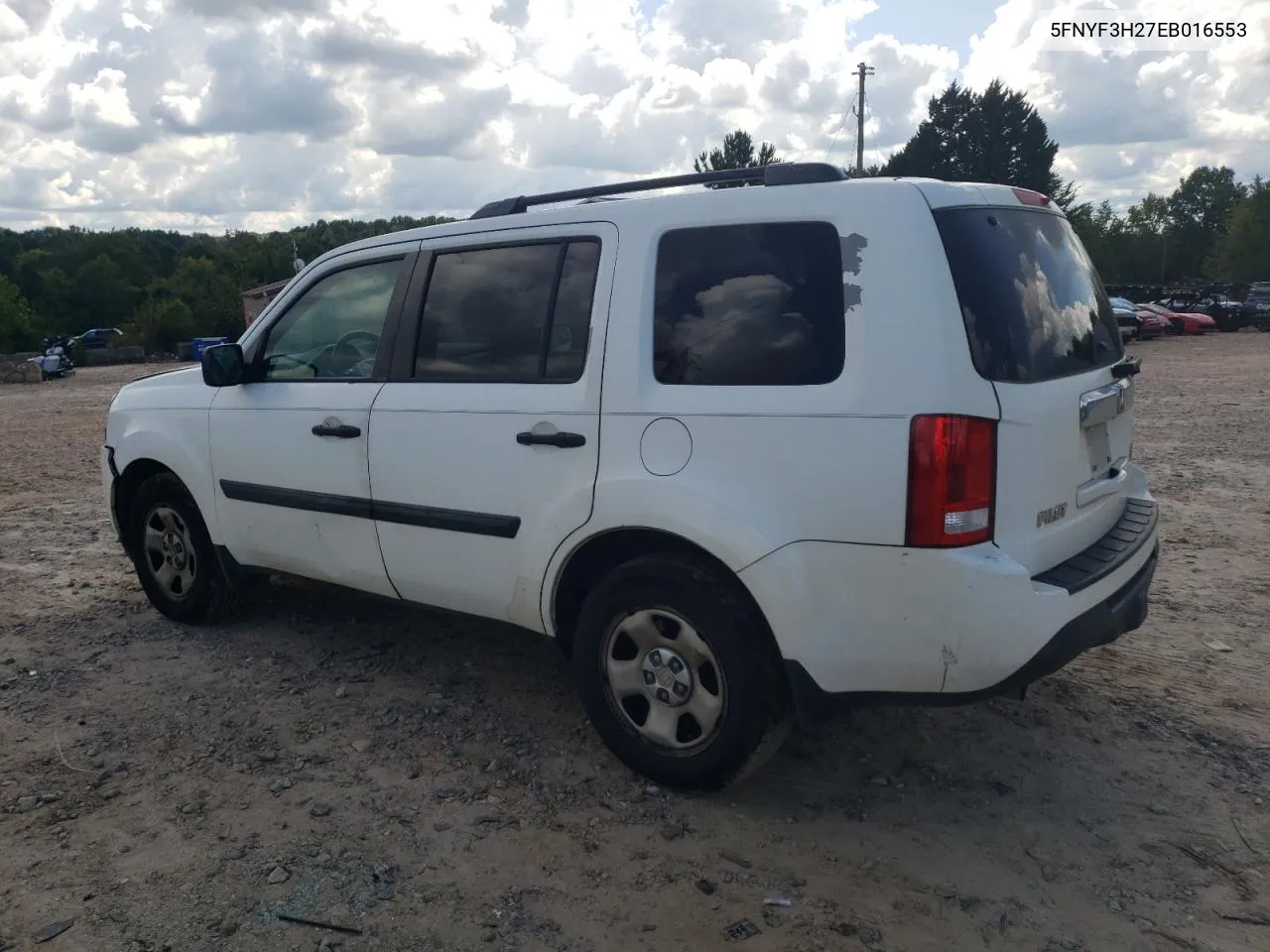 2014 Honda Pilot Lx VIN: 5FNYF3H27EB016553 Lot: 72521494