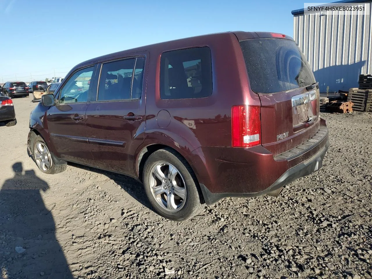 2014 Honda Pilot Exl VIN: 5FNYF4H5XEB023951 Lot: 72710114