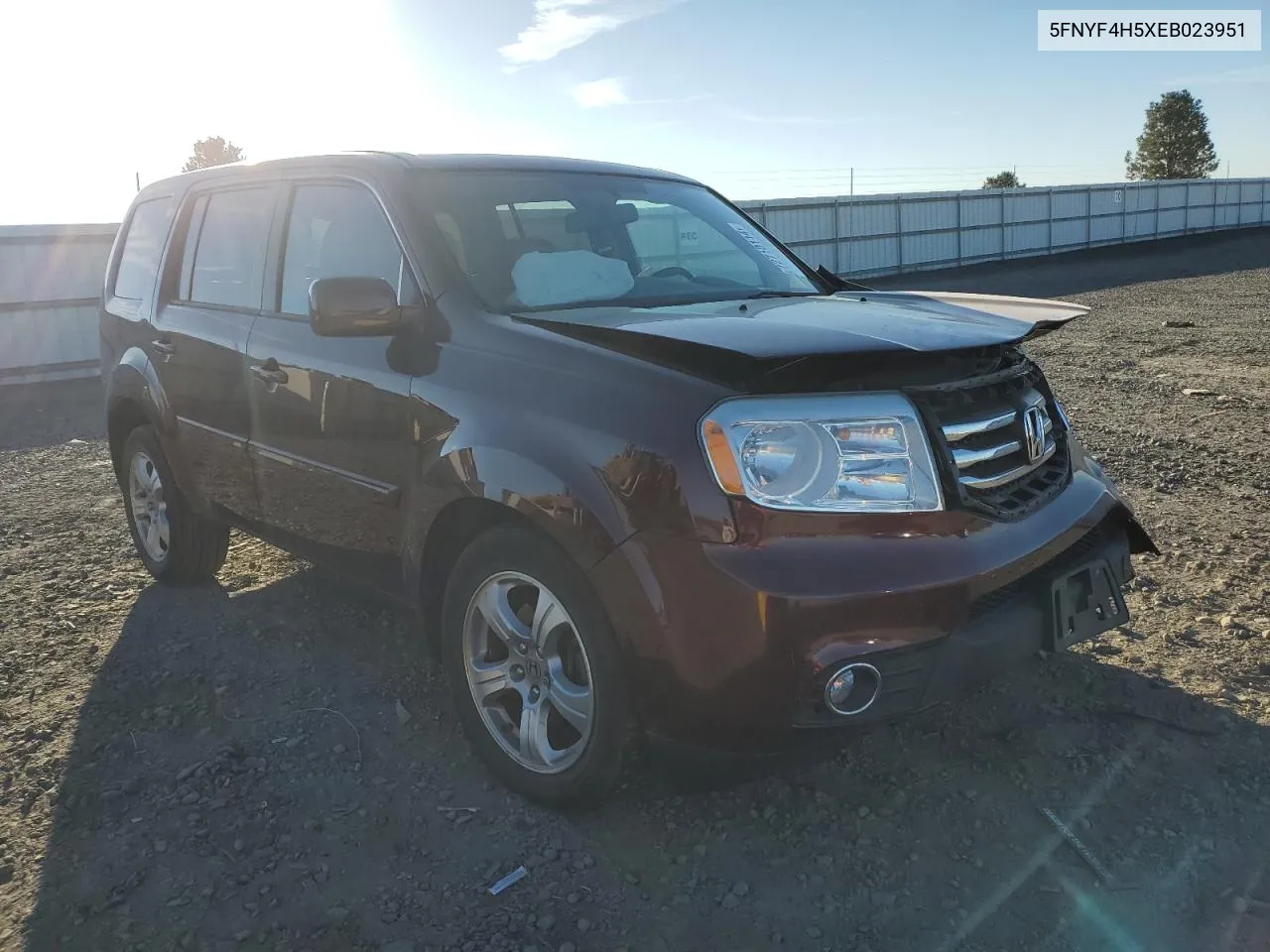 2014 Honda Pilot Exl VIN: 5FNYF4H5XEB023951 Lot: 72710114