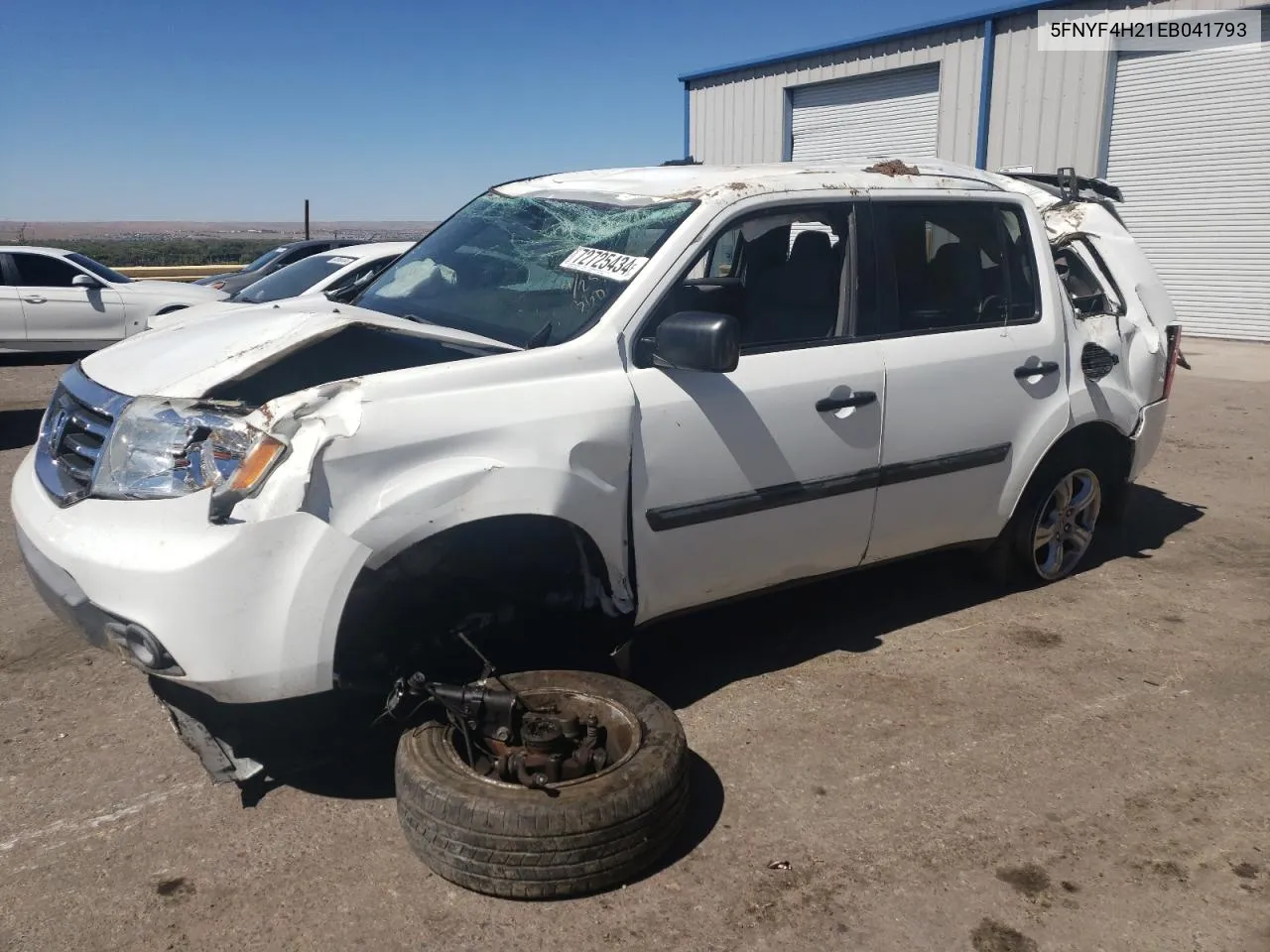 2014 Honda Pilot Lx VIN: 5FNYF4H21EB041793 Lot: 72725434