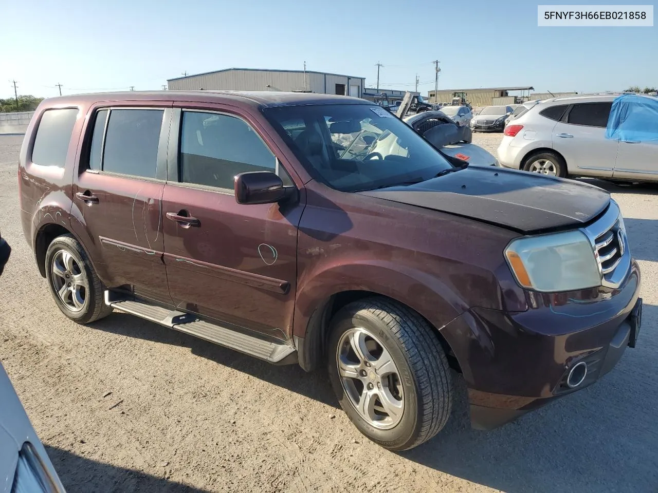 2014 Honda Pilot Exl VIN: 5FNYF3H66EB021858 Lot: 72796704