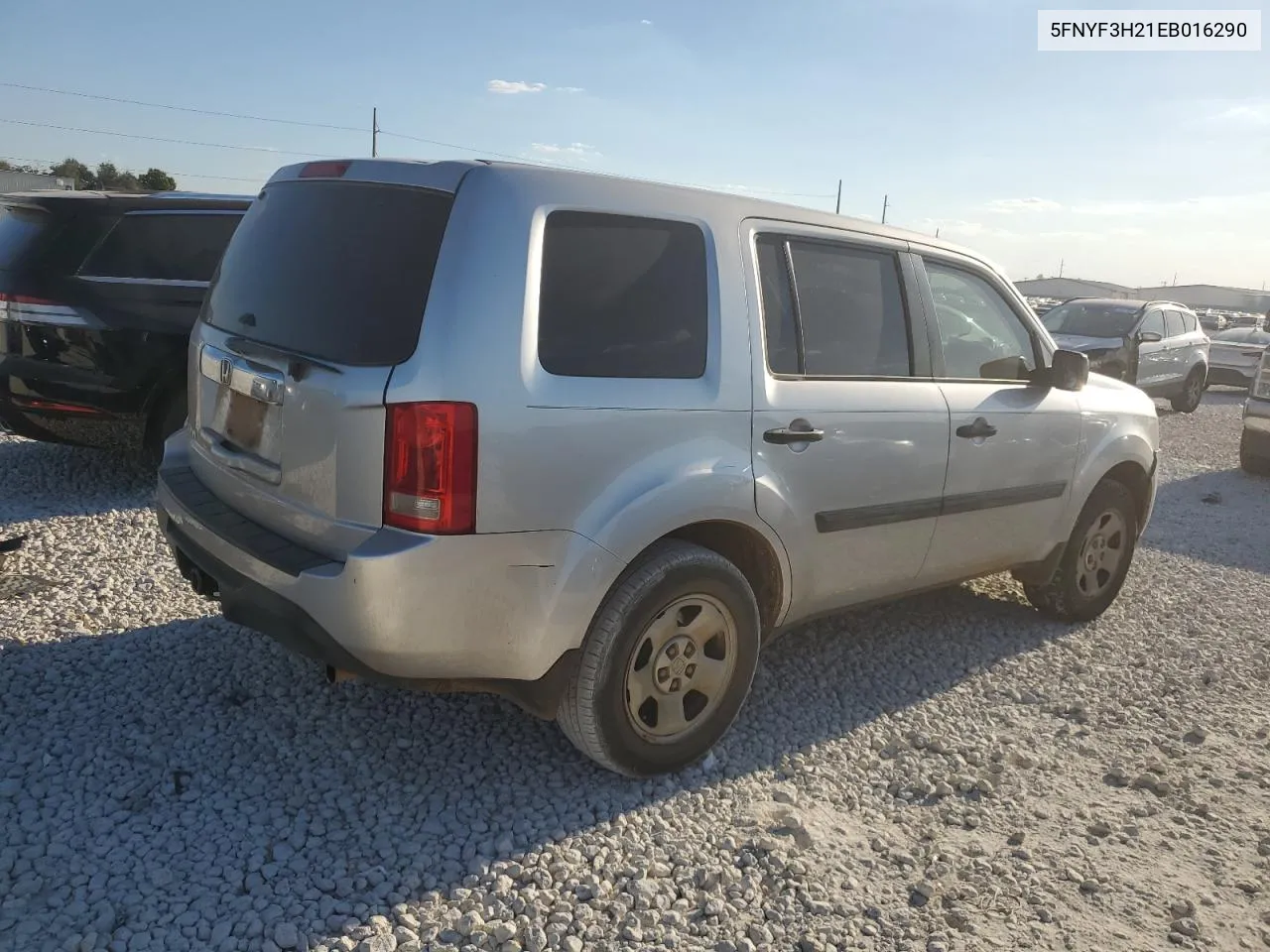 5FNYF3H21EB016290 2014 Honda Pilot Lx