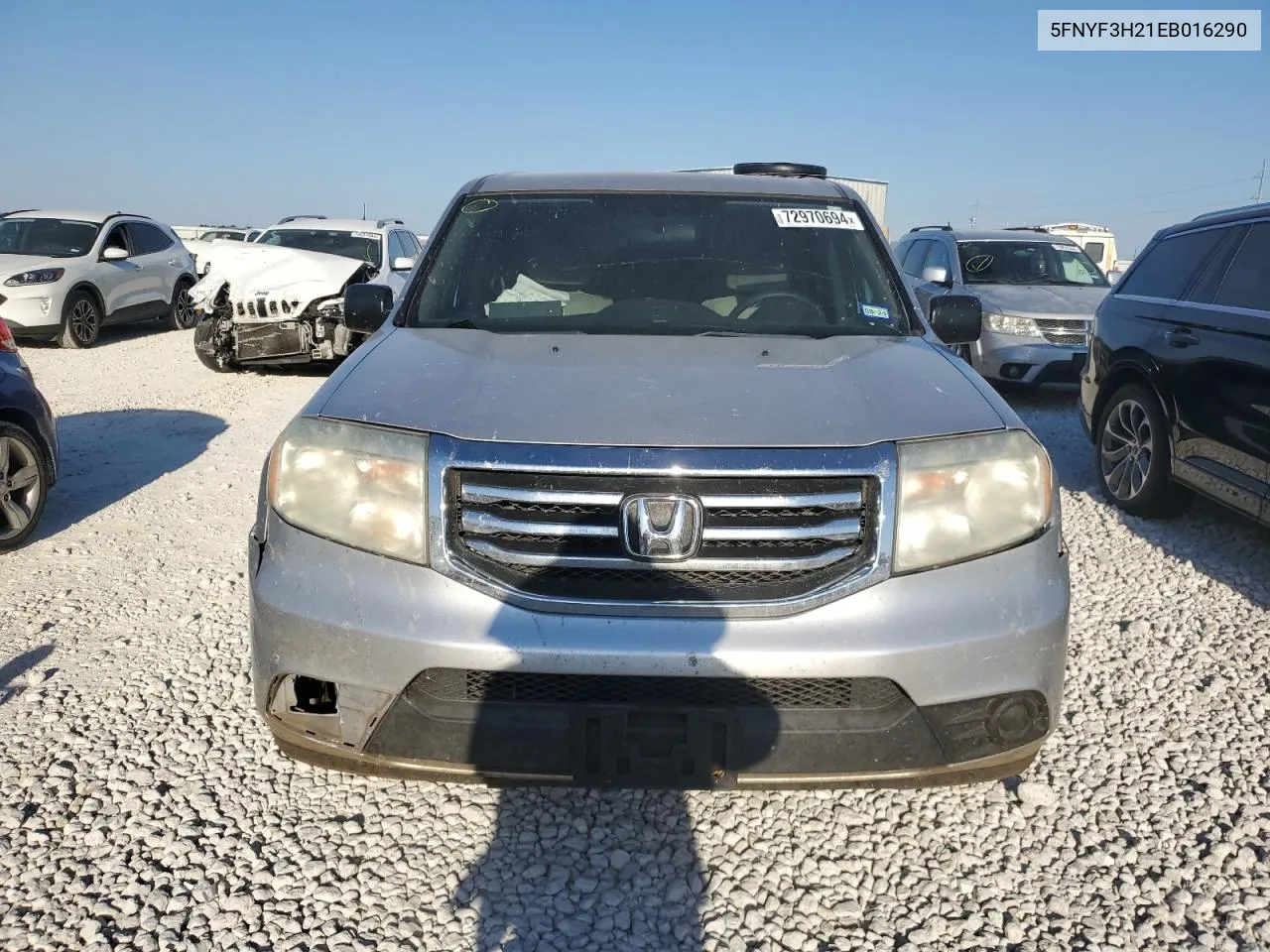 5FNYF3H21EB016290 2014 Honda Pilot Lx