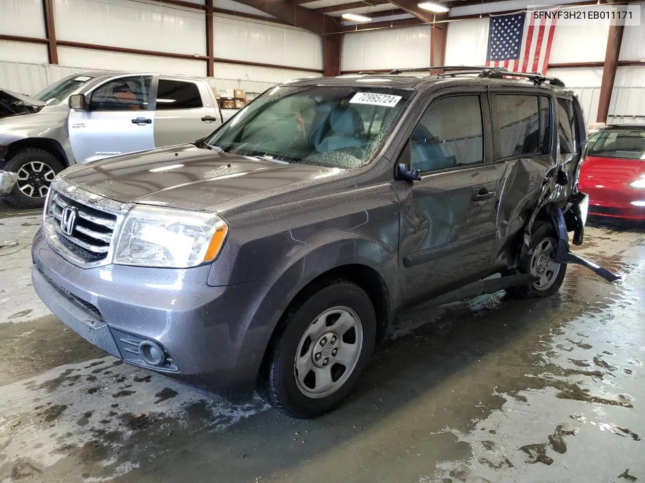 2014 Honda Pilot Lx VIN: 5FNYF3H21EB011171 Lot: 72995724