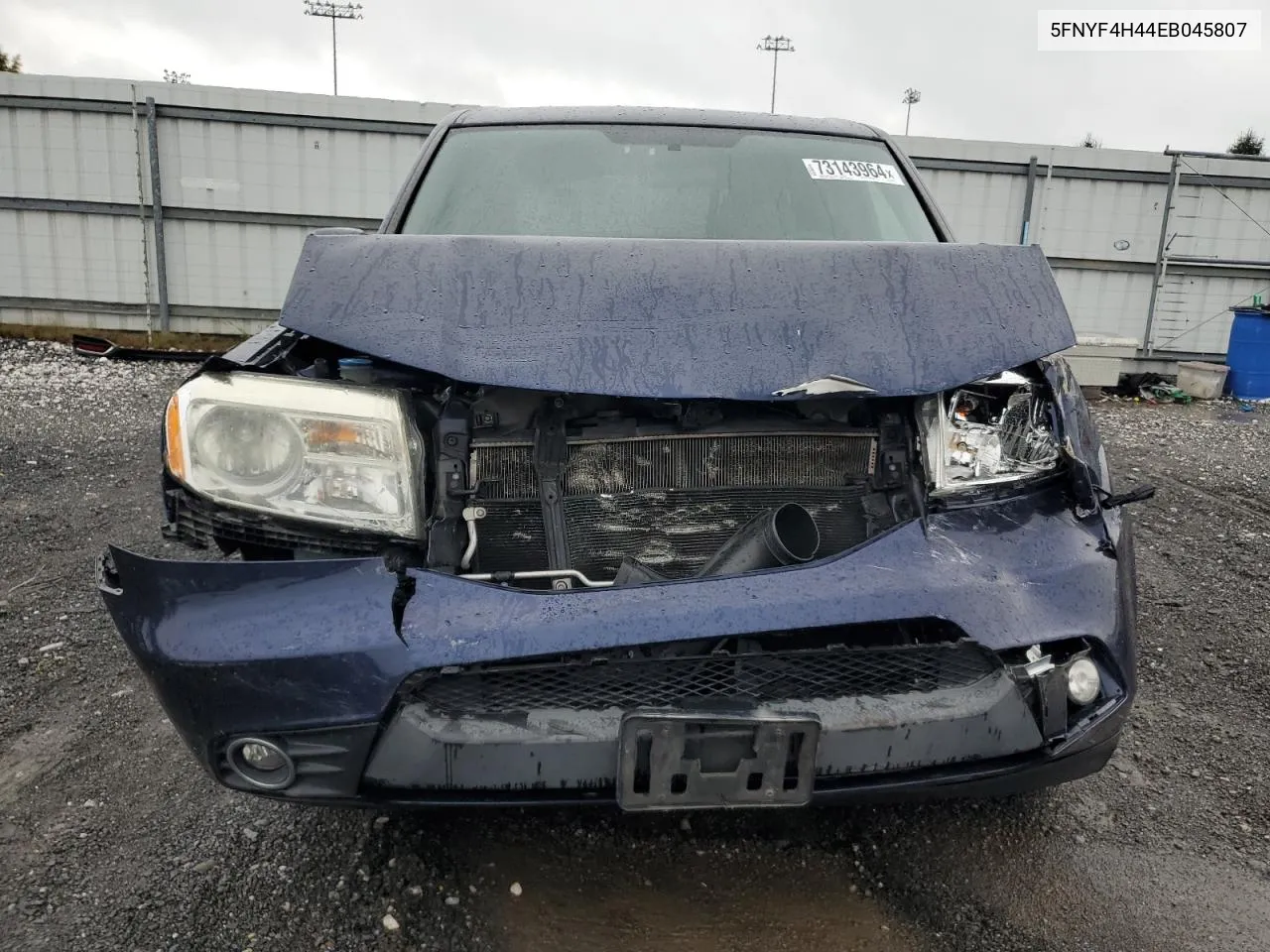 5FNYF4H44EB045807 2014 Honda Pilot Ex