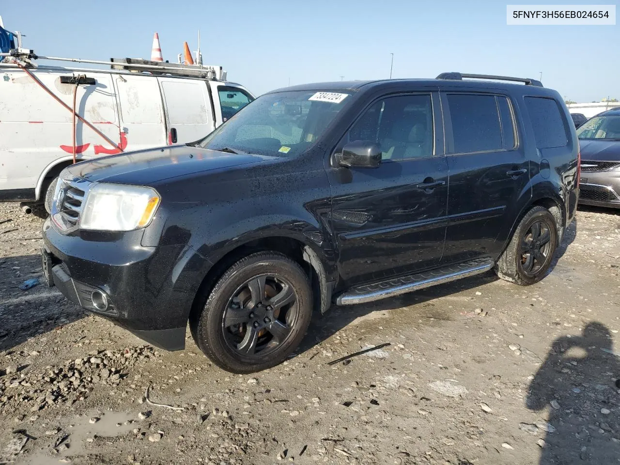 2014 Honda Pilot Exl VIN: 5FNYF3H56EB024654 Lot: 73347224