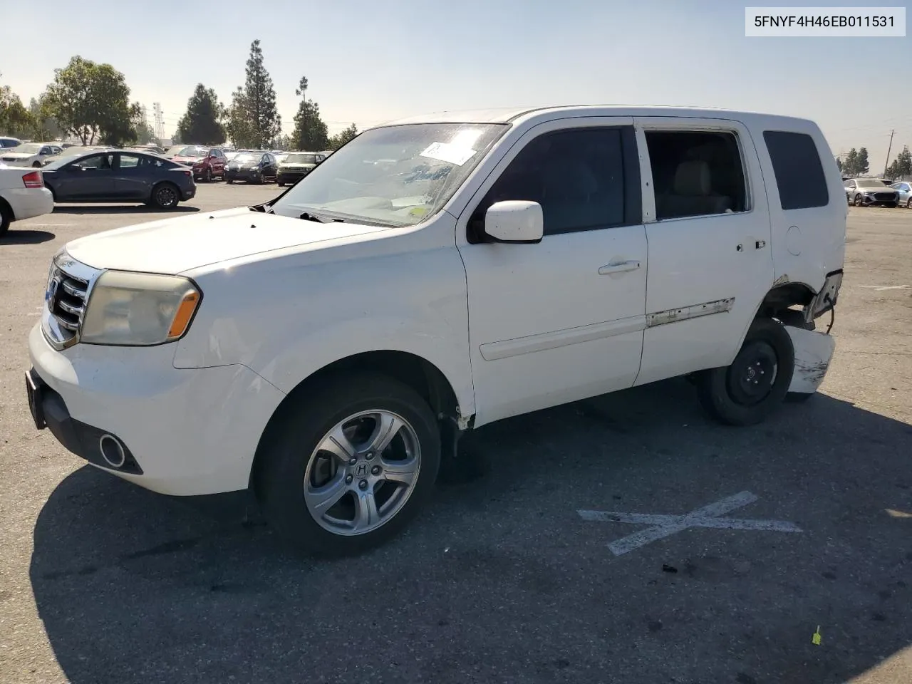 2014 Honda Pilot Ex VIN: 5FNYF4H46EB011531 Lot: 73432904