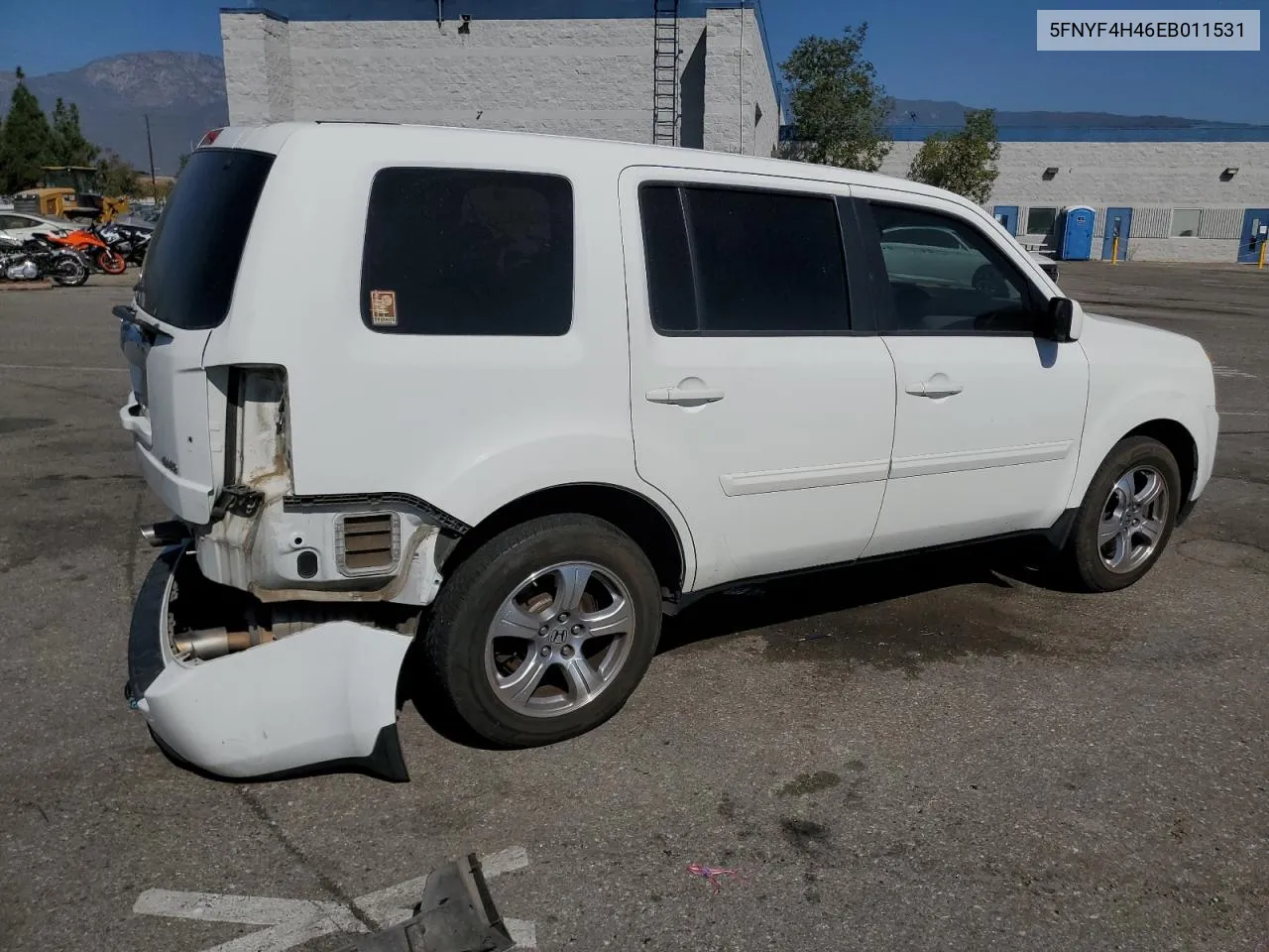 2014 Honda Pilot Ex VIN: 5FNYF4H46EB011531 Lot: 73432904