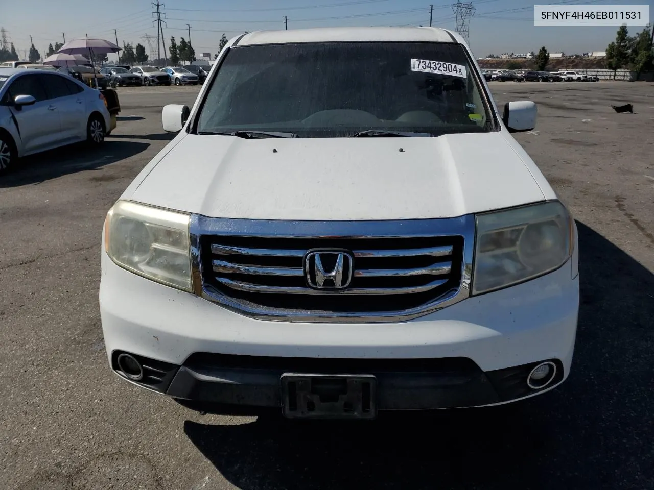 2014 Honda Pilot Ex VIN: 5FNYF4H46EB011531 Lot: 73432904