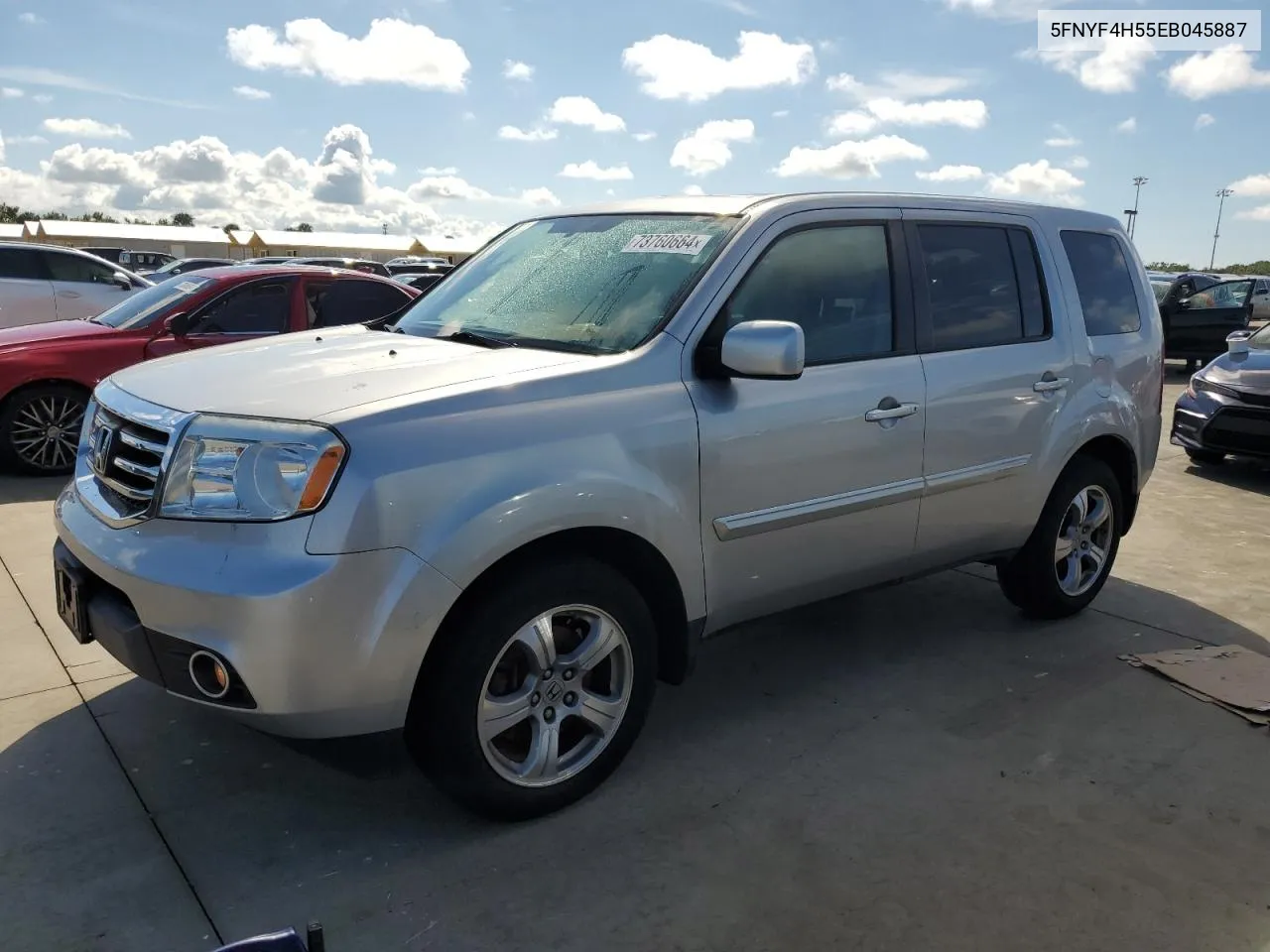 2014 Honda Pilot Exl VIN: 5FNYF4H55EB045887 Lot: 73760664