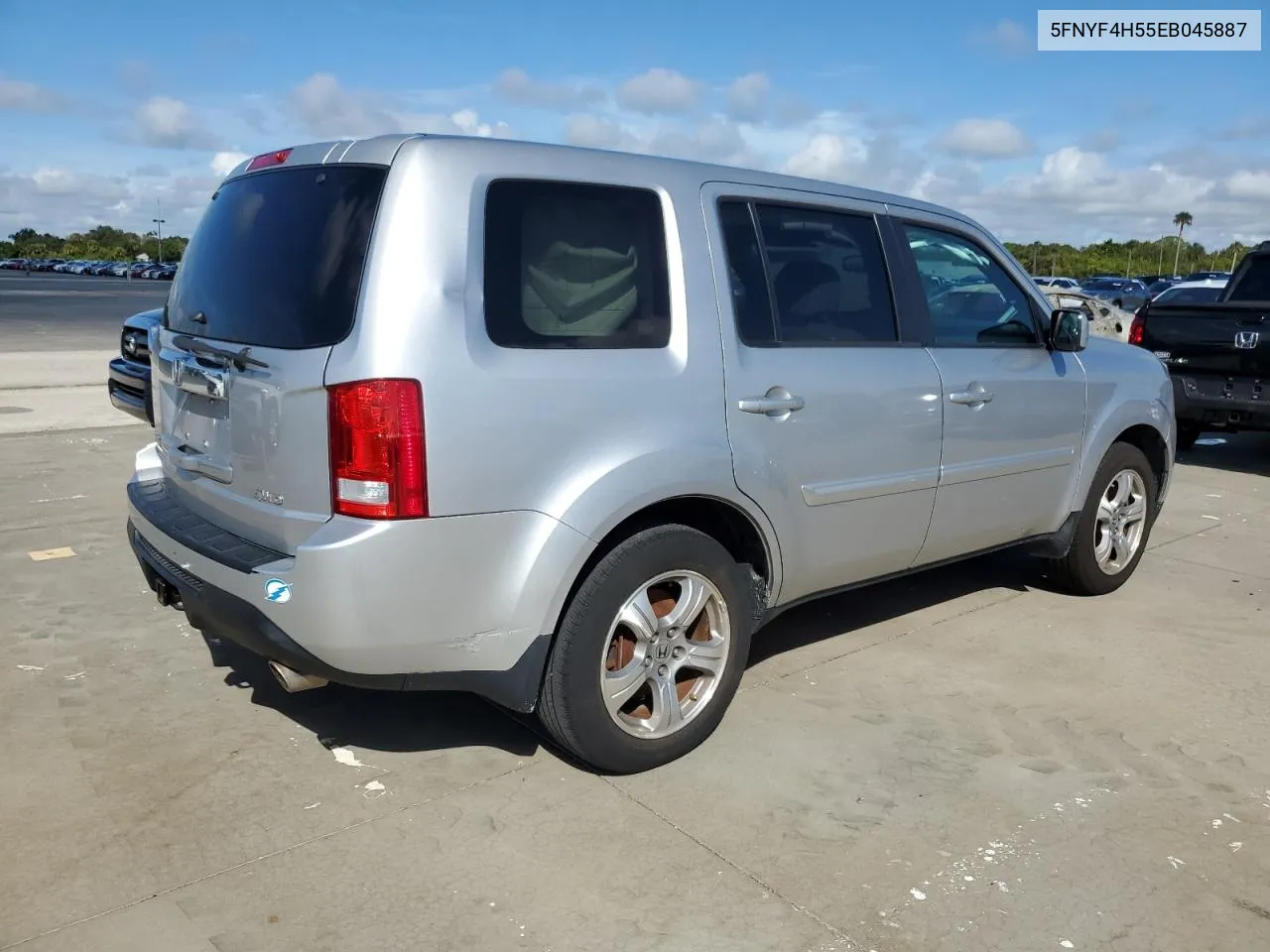 5FNYF4H55EB045887 2014 Honda Pilot Exl