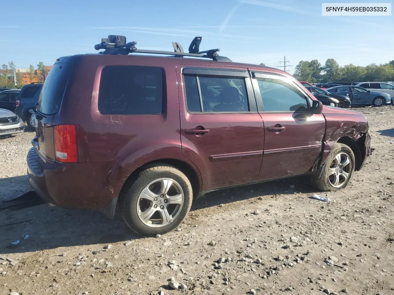 2014 Honda Pilot Exl VIN: 5FNYF4H59EB035332 Lot: 74059114