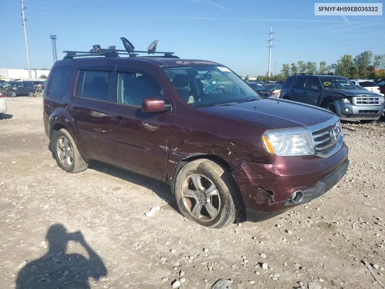 5FNYF4H59EB035332 2014 Honda Pilot Exl