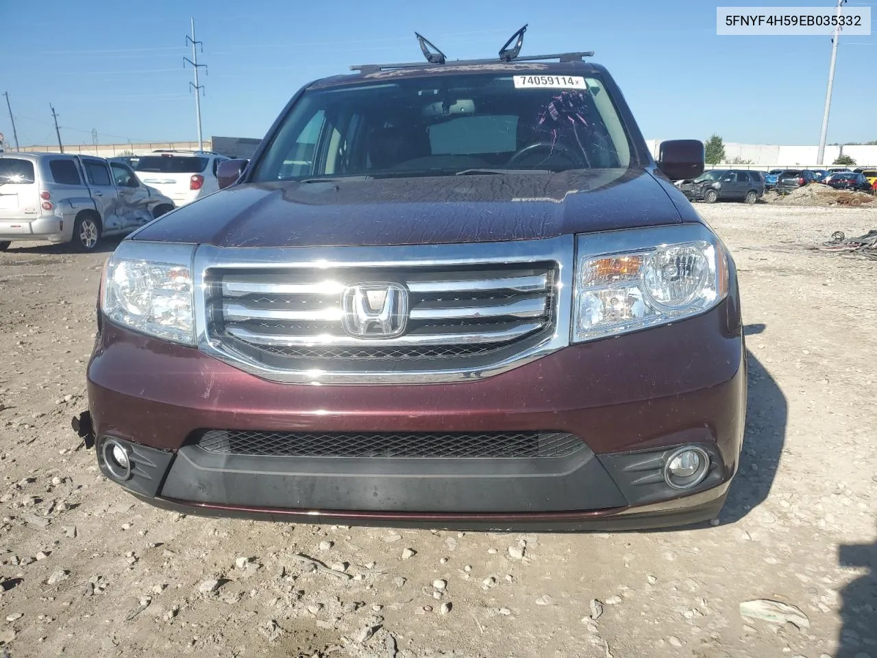 2014 Honda Pilot Exl VIN: 5FNYF4H59EB035332 Lot: 74059114