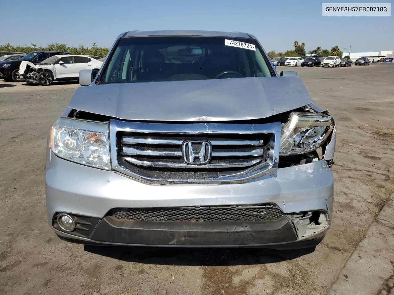 5FNYF3H57EB007183 2014 Honda Pilot Exl