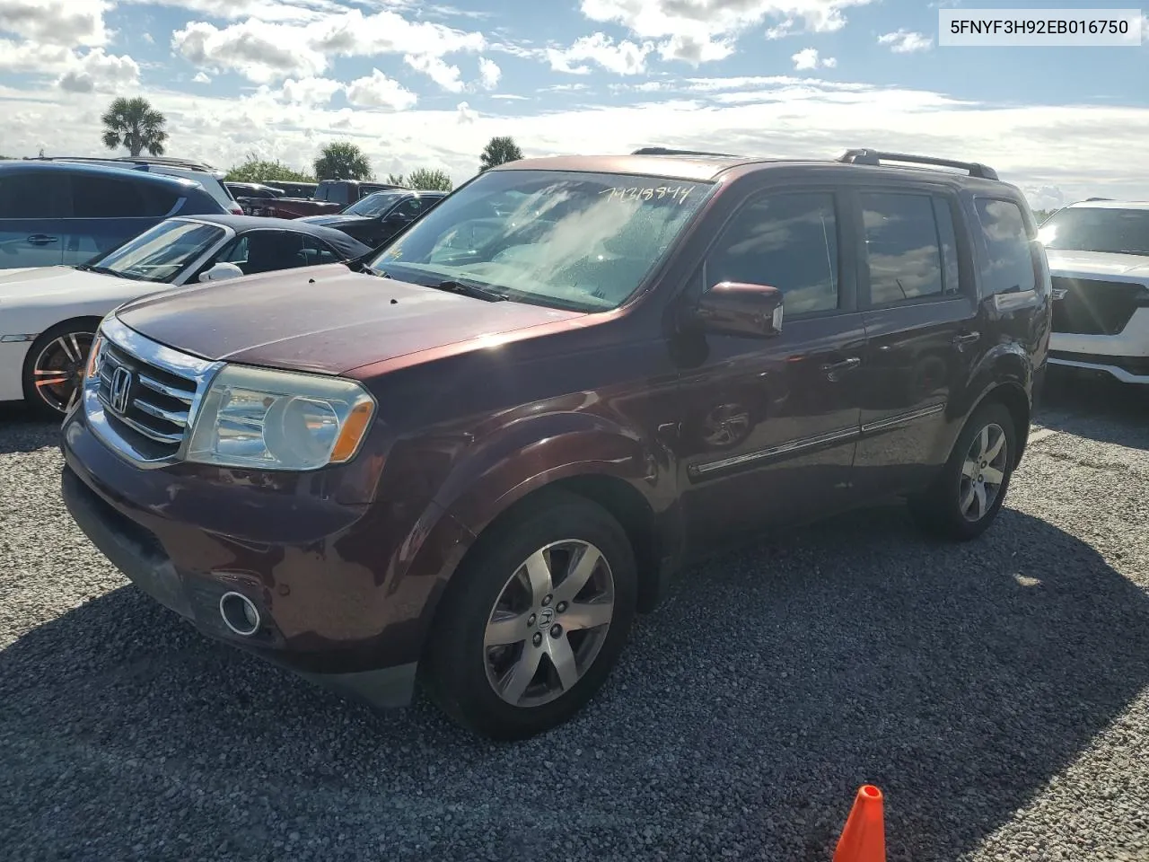 5FNYF3H92EB016750 2014 Honda Pilot Touring