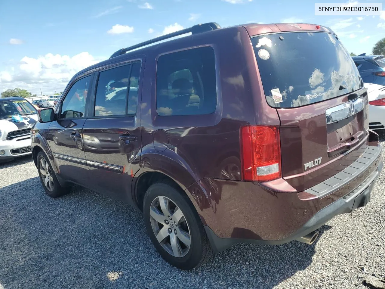 5FNYF3H92EB016750 2014 Honda Pilot Touring