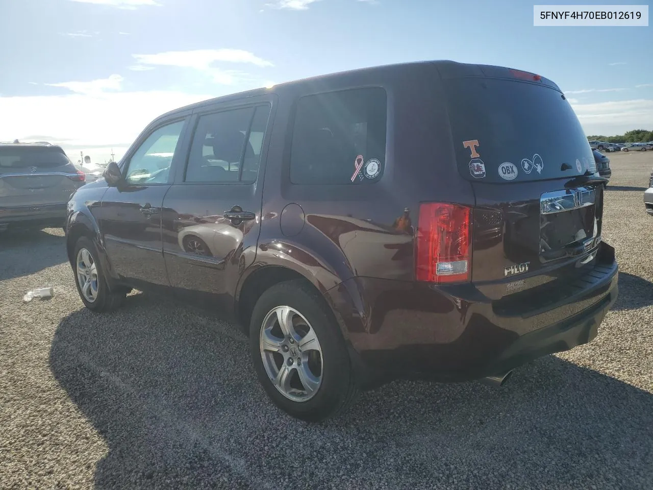 2014 Honda Pilot Exln VIN: 5FNYF4H70EB012619 Lot: 74440744