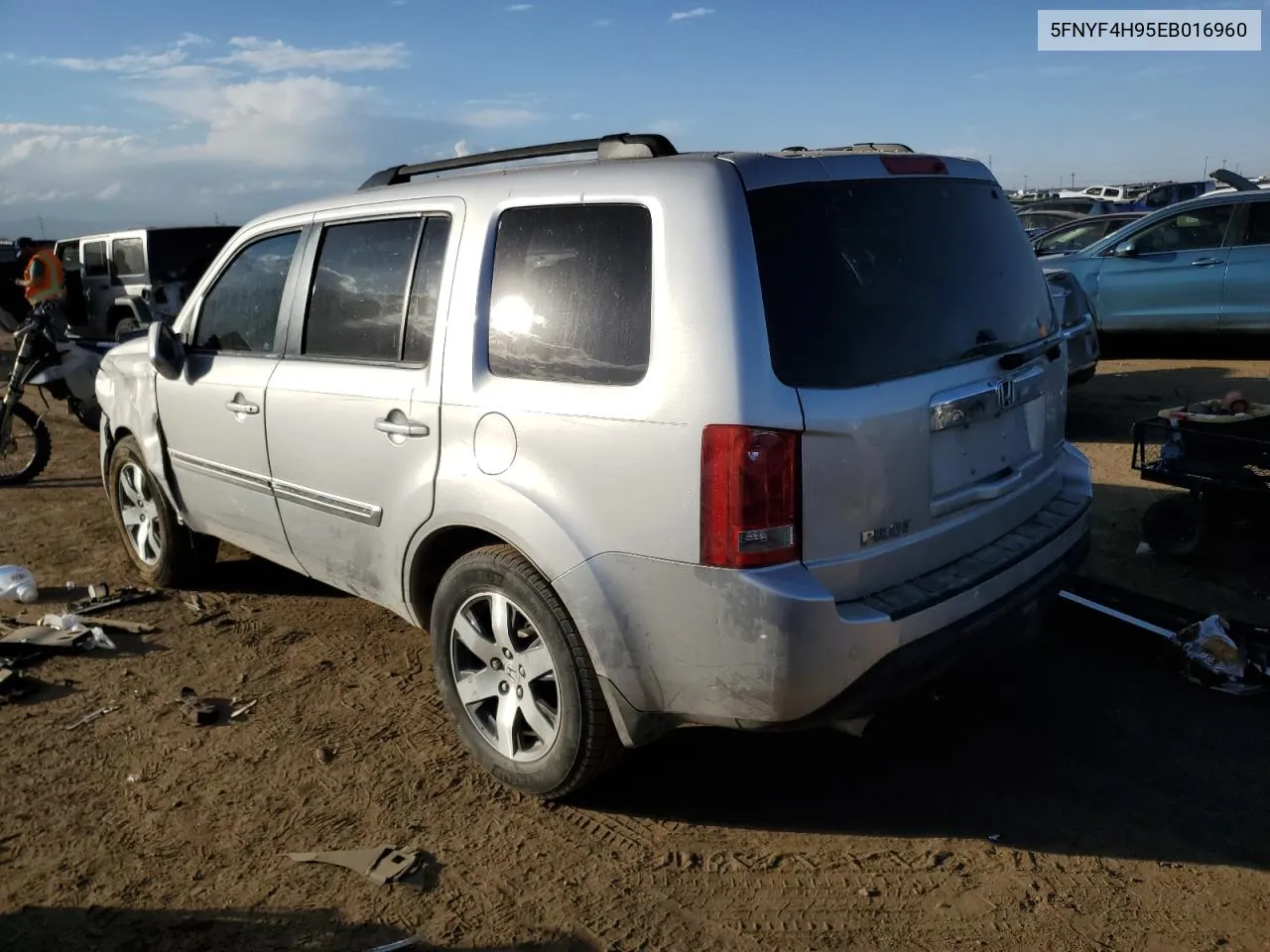 2014 Honda Pilot Touring VIN: 5FNYF4H95EB016960 Lot: 74900444