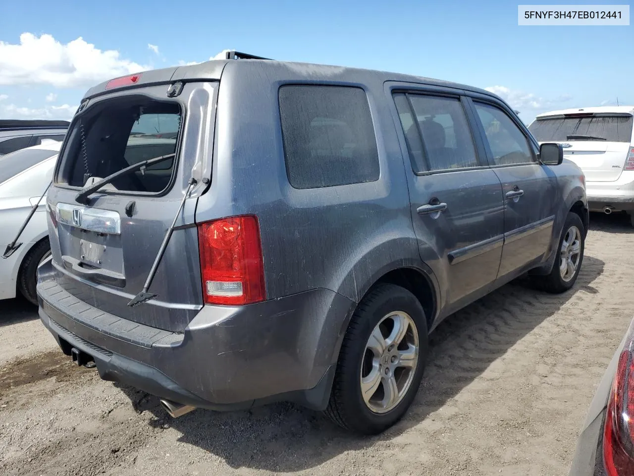 2014 Honda Pilot Ex VIN: 5FNYF3H47EB012441 Lot: 75513404