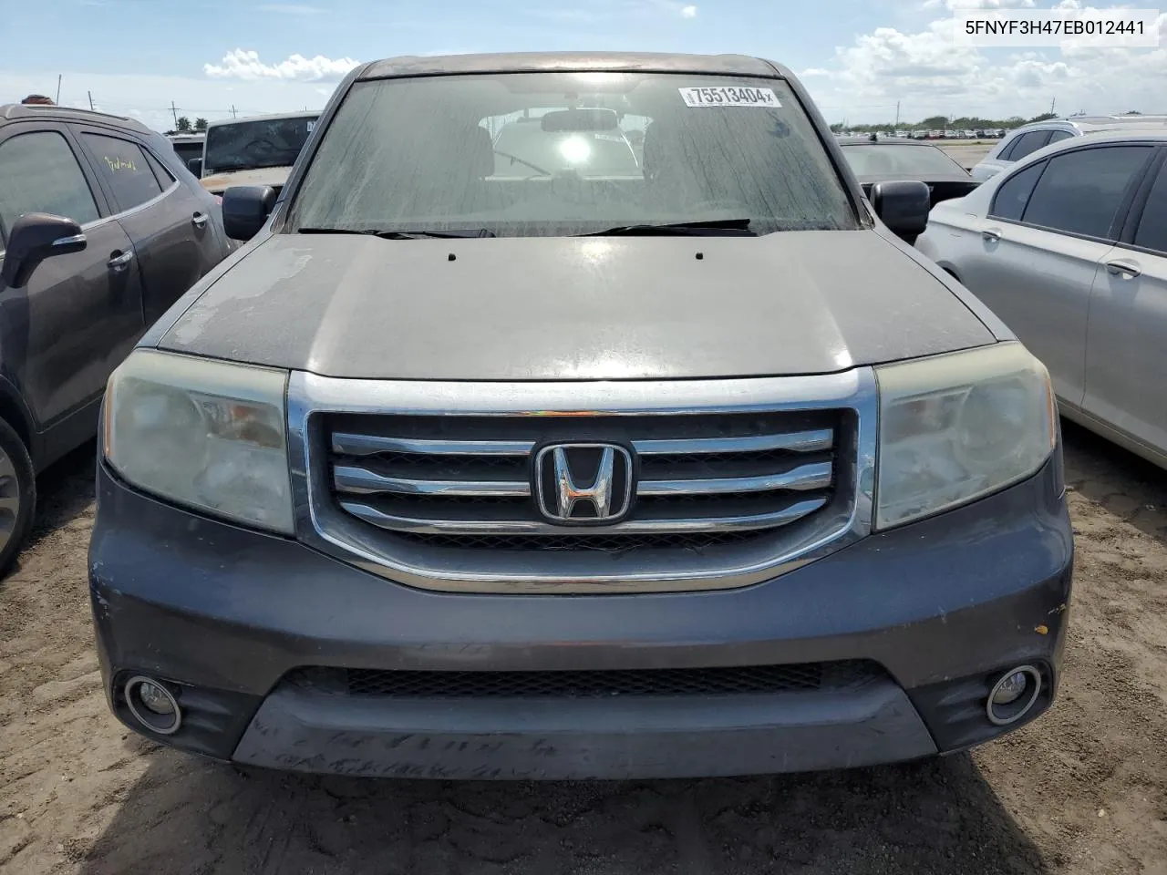 2014 Honda Pilot Ex VIN: 5FNYF3H47EB012441 Lot: 75513404