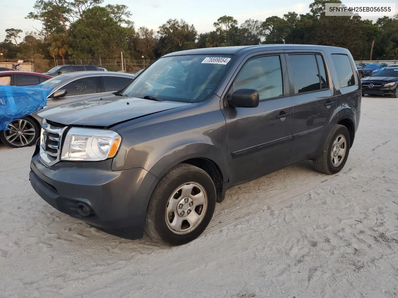 2014 Honda Pilot Lx VIN: 5FNYF4H25EB056555 Lot: 75599054