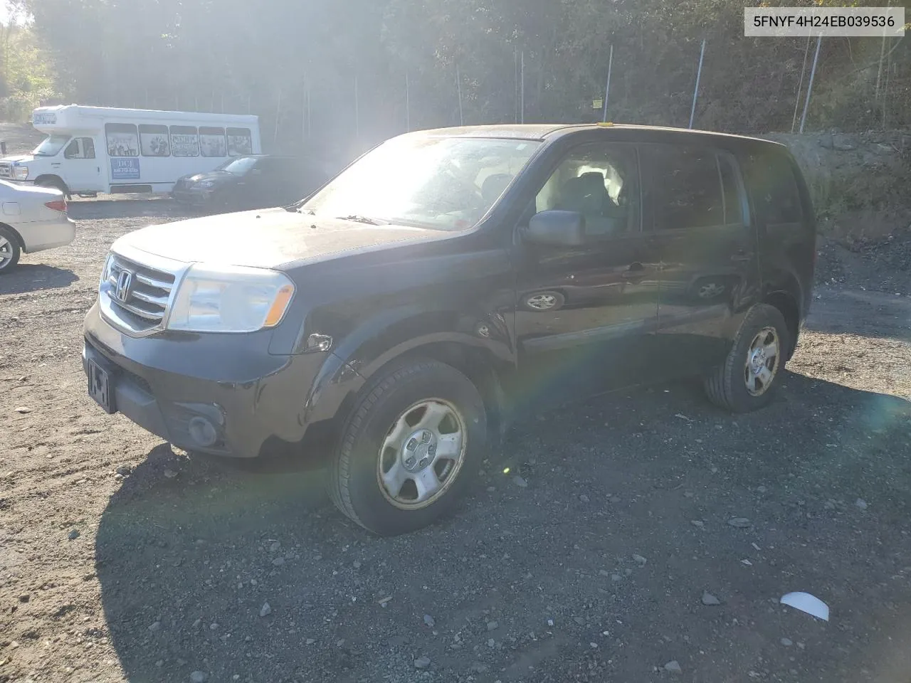 2014 Honda Pilot Lx VIN: 5FNYF4H24EB039536 Lot: 75736604