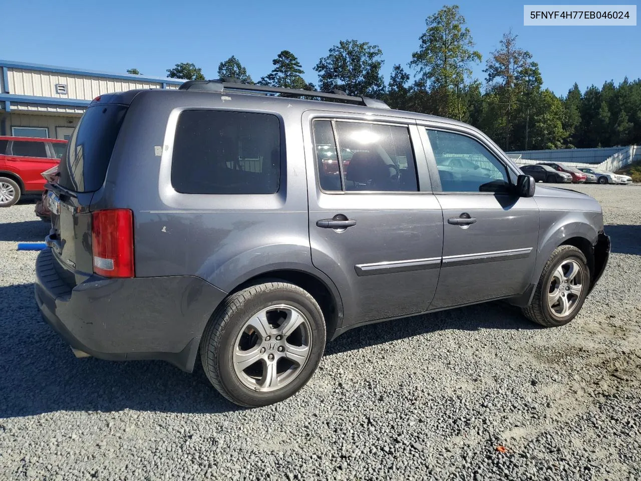 2014 Honda Pilot Exln VIN: 5FNYF4H77EB046024 Lot: 75832624