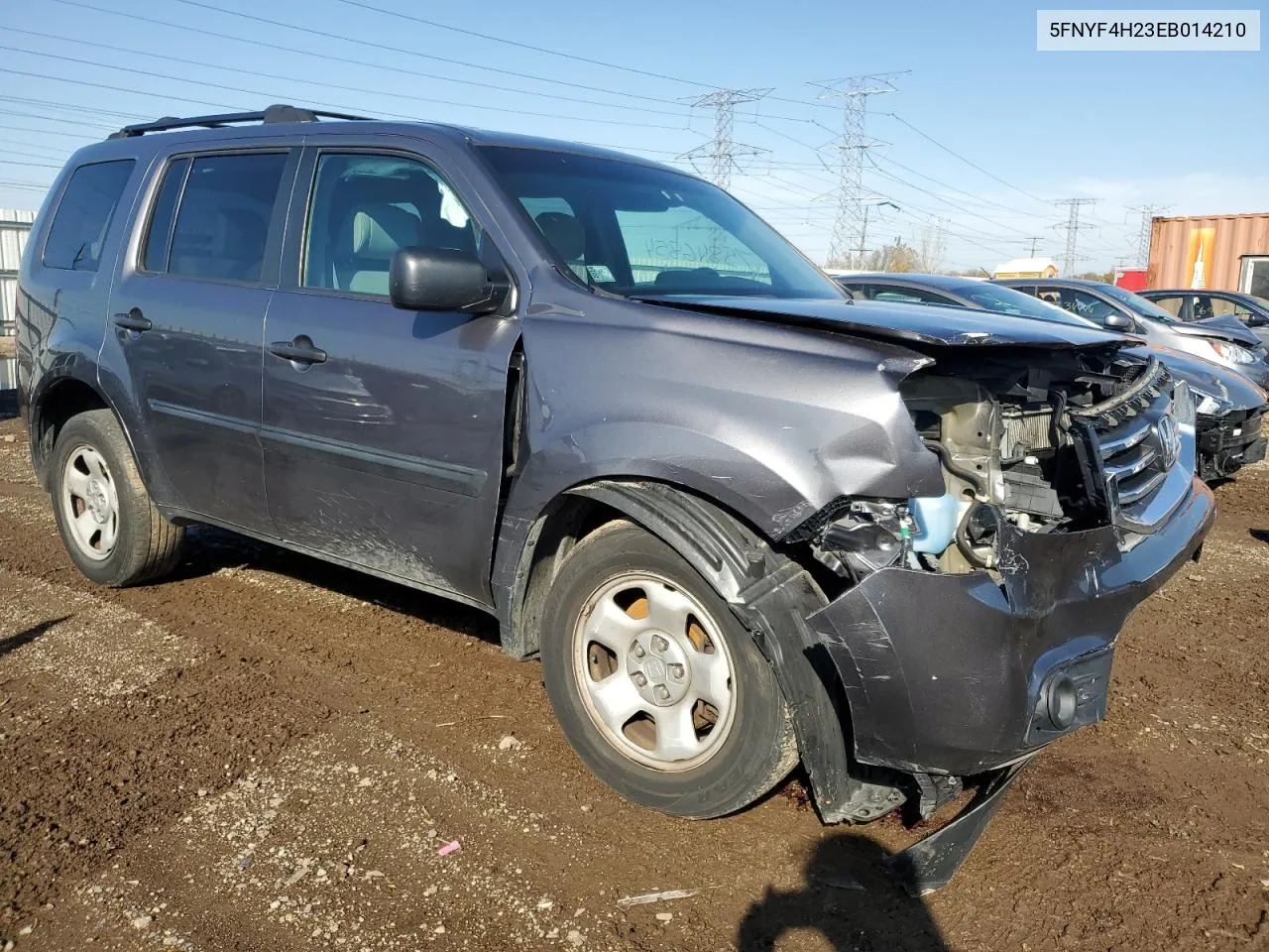 2014 Honda Pilot Lx VIN: 5FNYF4H23EB014210 Lot: 75846854