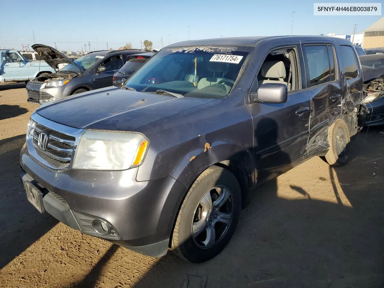 2014 Honda Pilot Ex VIN: 5FNYF4H46EB003879 Lot: 76171754