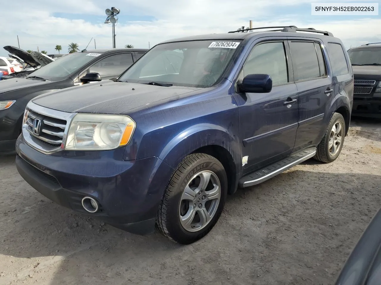 2014 Honda Pilot Exl VIN: 5FNYF3H52EB002263 Lot: 76262934