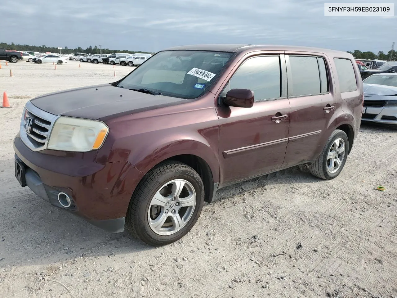 2014 Honda Pilot Exl VIN: 5FNYF3H59EB023109 Lot: 76459694