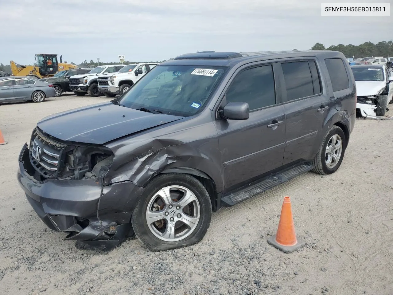 2014 Honda Pilot Exl VIN: 5FNYF3H56EB015811 Lot: 76560114