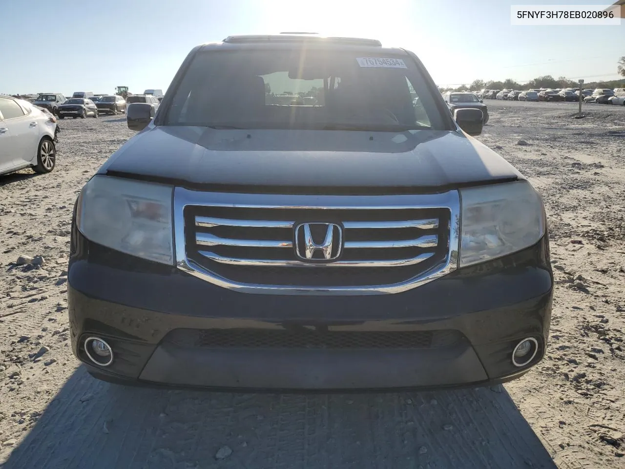 2014 Honda Pilot Exln VIN: 5FNYF3H78EB020896 Lot: 76754534