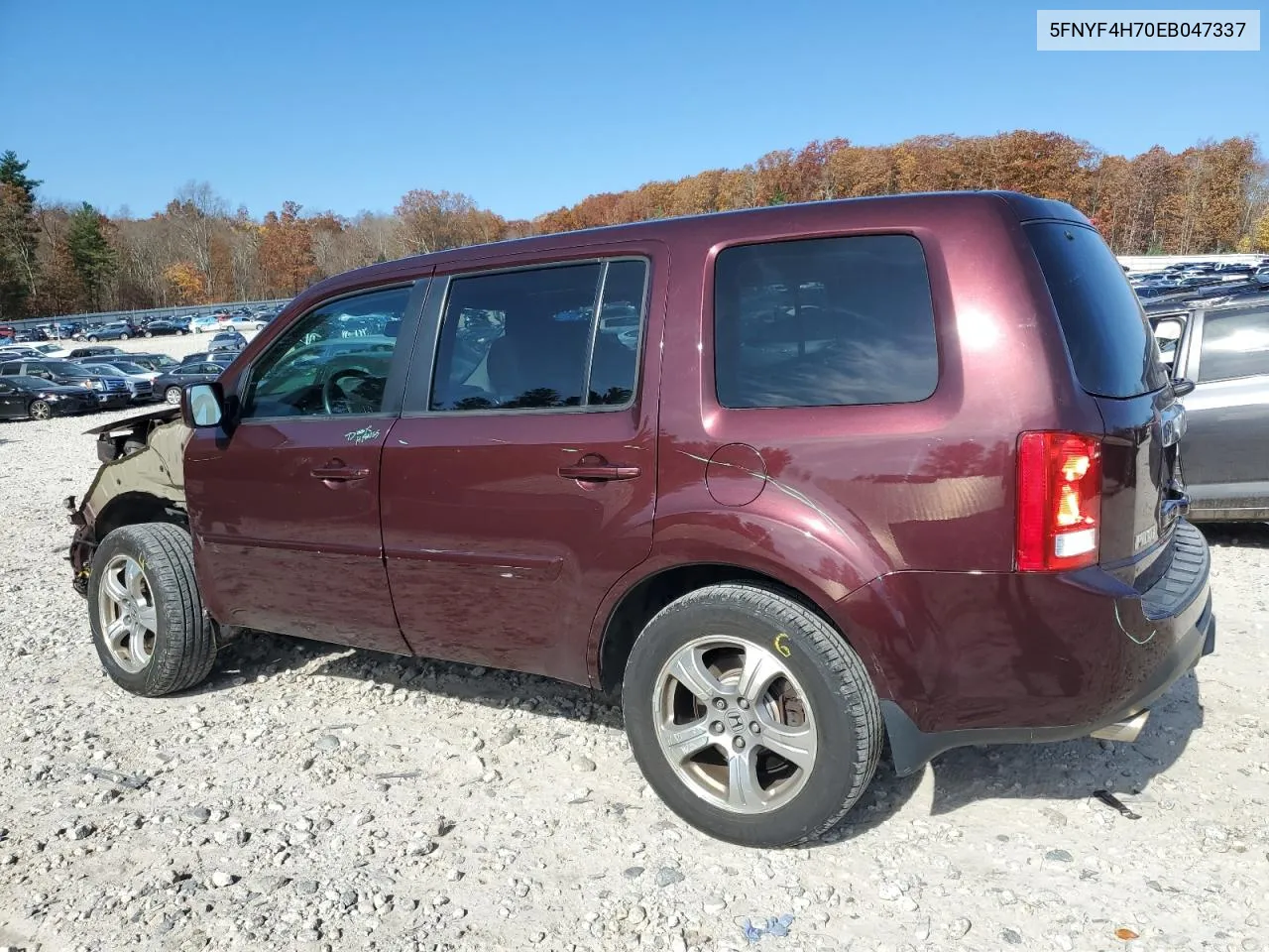 2014 Honda Pilot Exln VIN: 5FNYF4H70EB047337 Lot: 77169034