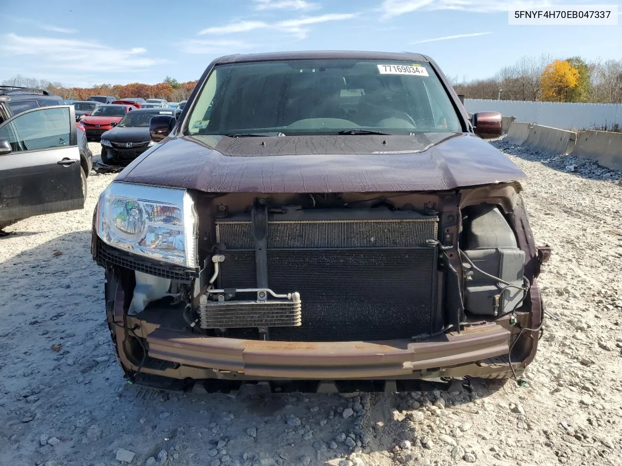 2014 Honda Pilot Exln VIN: 5FNYF4H70EB047337 Lot: 77169034