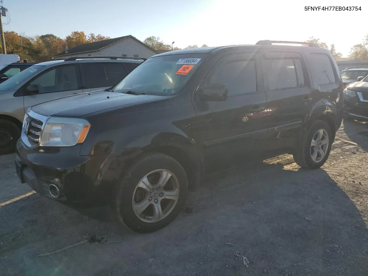 2014 Honda Pilot Exln VIN: 5FNYF4H77EB043754 Lot: 77186694