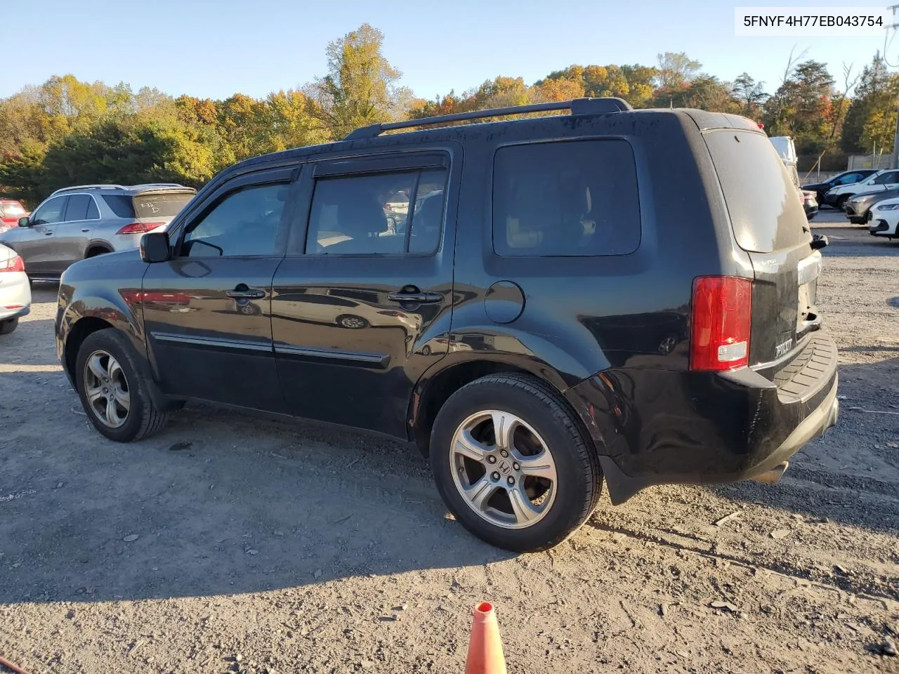 2014 Honda Pilot Exln VIN: 5FNYF4H77EB043754 Lot: 77186694