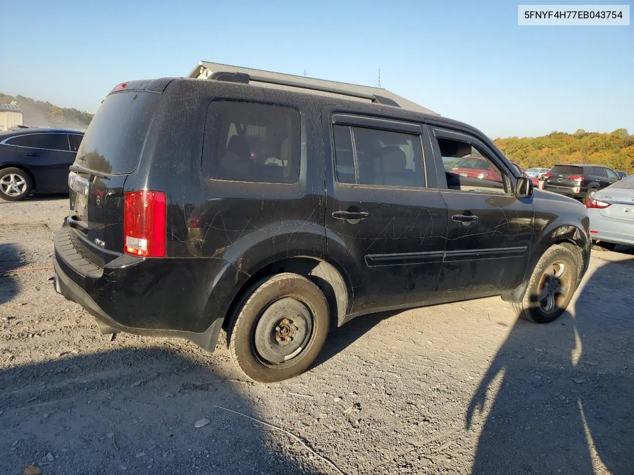 2014 Honda Pilot Exln VIN: 5FNYF4H77EB043754 Lot: 77186694