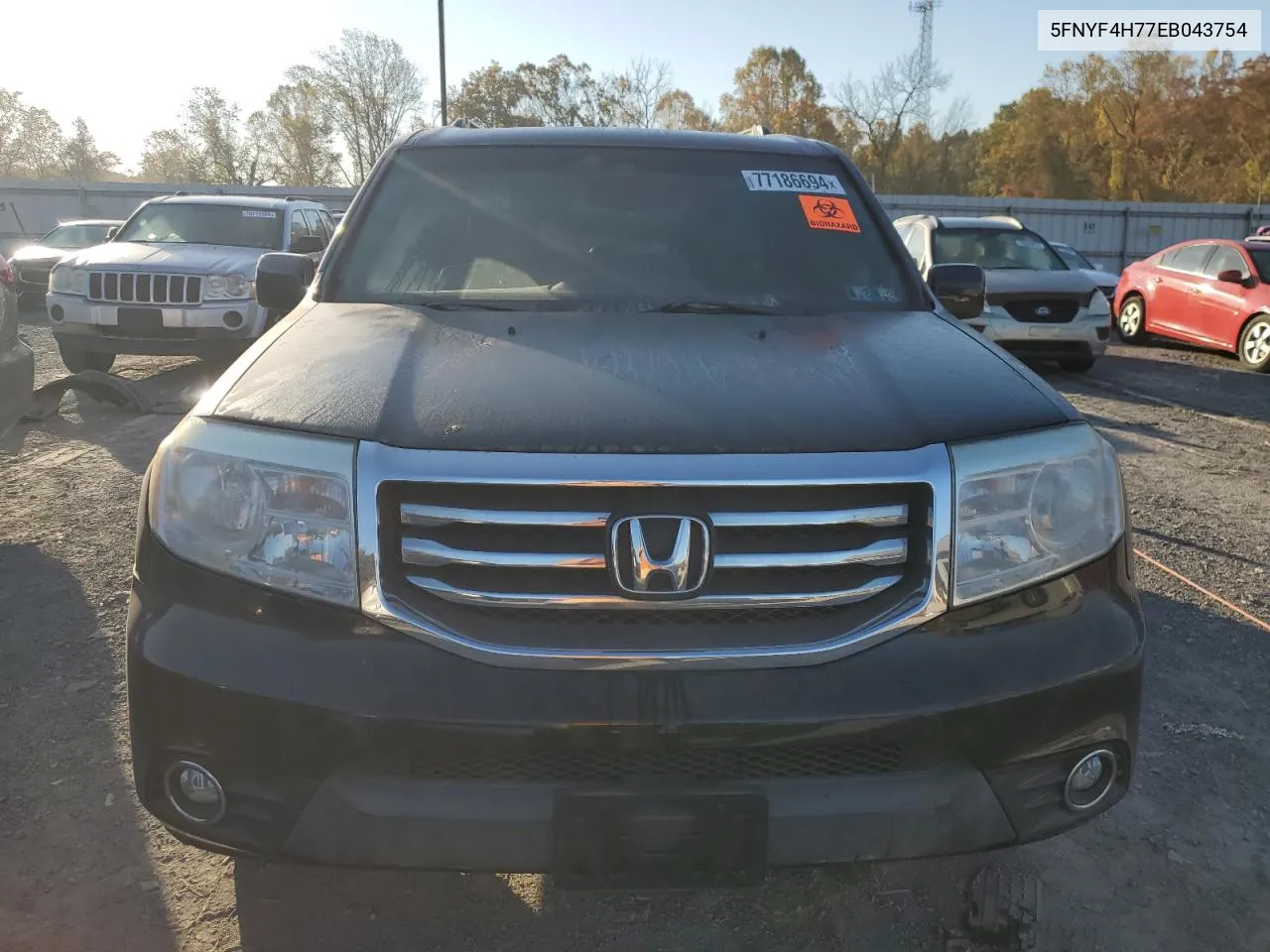 2014 Honda Pilot Exln VIN: 5FNYF4H77EB043754 Lot: 77186694