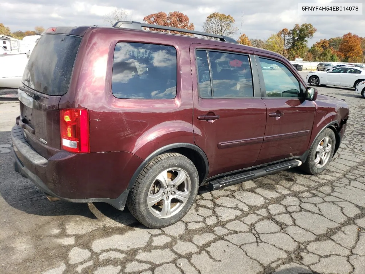 2014 Honda Pilot Exl VIN: 5FNYF4H54EB014078 Lot: 77310894